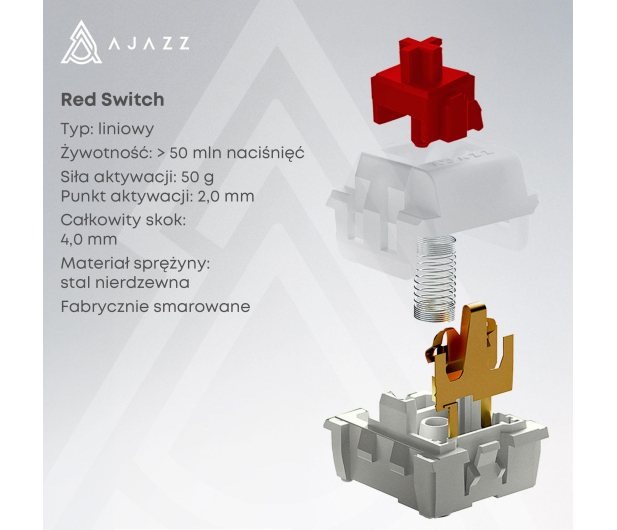 Ajazz NK68 Red Switch czarna - 1536377 - zdjęcie 9